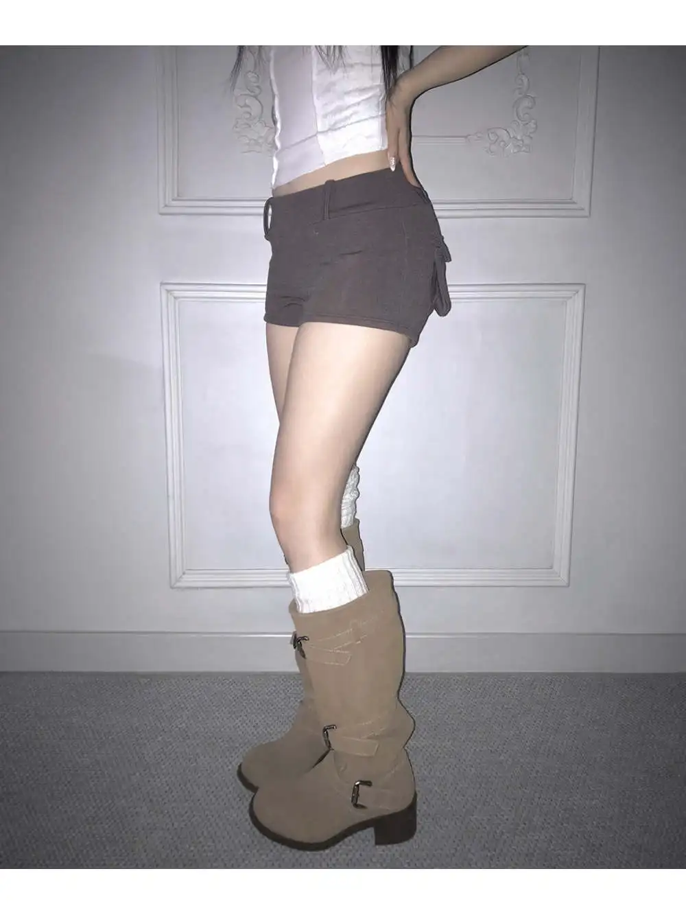 2026 new summer Y2K spicy girl black basic style low waist shorts slim fit and slimming versatile hot pants street trend fashion