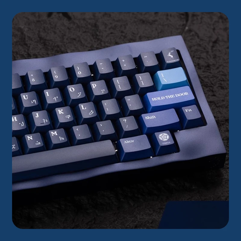 Imagem -03 - Azul Marinho Keycaps Grupo Sublimação Pbt Perfil Cereja Acessórios Teclado Mecânico Custom Gaming Key Caps 140 Chaves