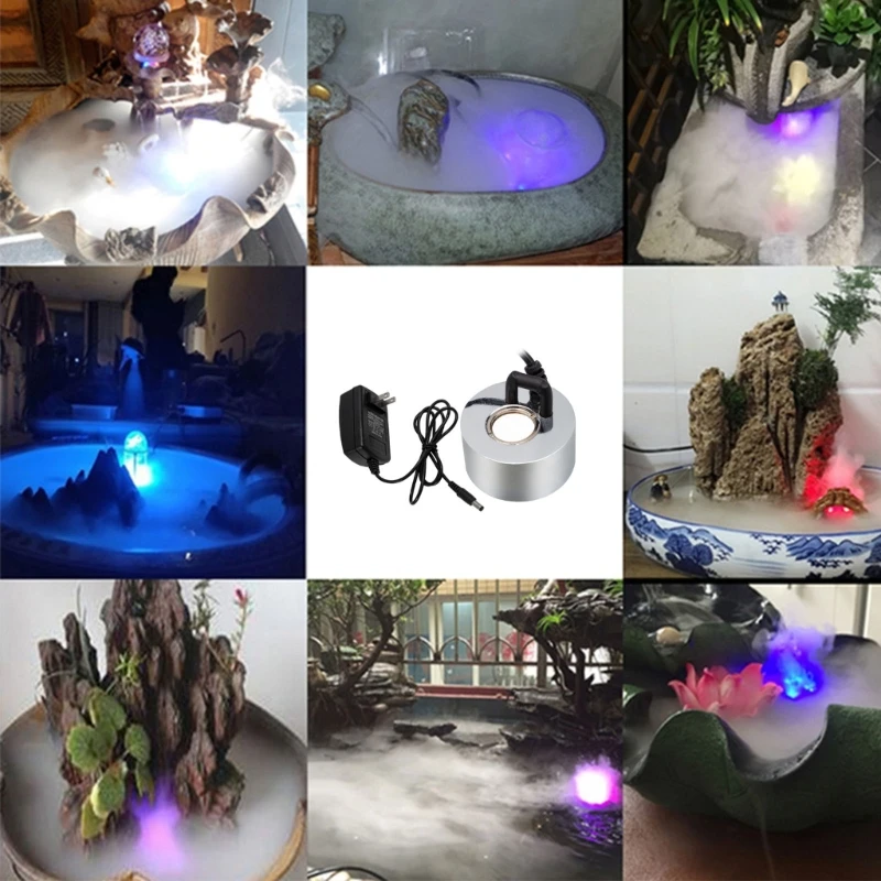 เครื่องทำละอองขนาดเล็กอะลูมิเนียม400มล./ชม. เครื่องทำหมอกเครื่องสร้างความชื้นในบ่อน้ำน้ำพุน้ำสำหรับวันหยุดวันฮาโลวีน