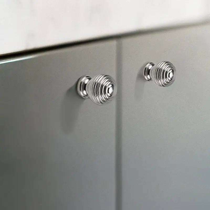 Home Decoration Silver Aluminum Single Hole Handle Modern Wardrobe Drawer Round Knob Kitchen Cabinet Furniture Small Door Handle