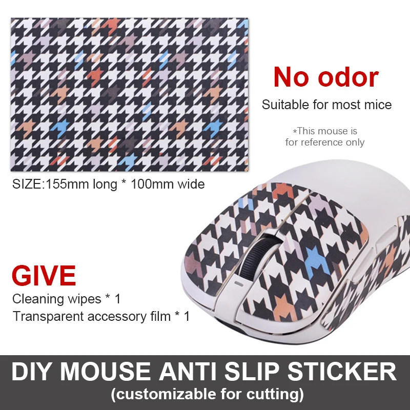 15*11cm DIY Anti-Slip Mouse Sticker For Universal Wireless Gaming Mouse Sweat-Proof Wear-Resistant Grip Tape For PC Desktop