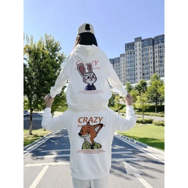 Zootopia زوجين الملابس 2025 جديد جوديث نيك الرجال المرأة هوديس سترة البلوز Y2K كنزة صوفية قطنية/بلوزة قطنية كبيرة الحجم ملابس رياضية #2