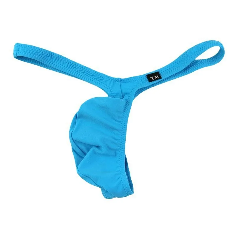 

Men's Ice Silk Thong, Low-rise U-convex Pouch T-back Underwear, High Elastic Breathable