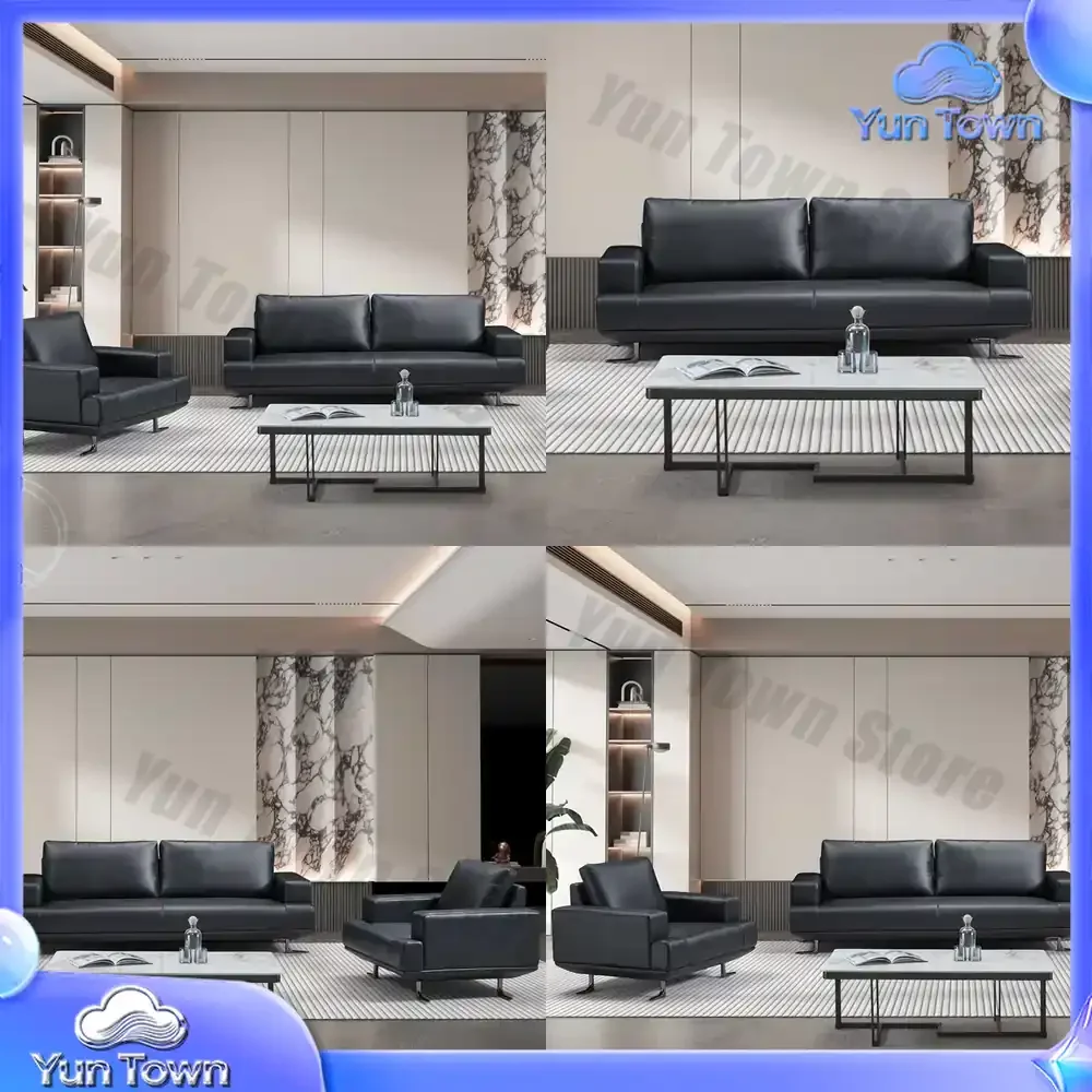 Furniture Sofa Set Elegant Office Lounge Sofa In Faux Leather Contemporary Style Office Sofa Living Room Office Furniture
