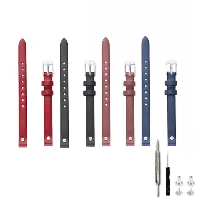 

8mm women's leather watch strap accessories compatible Fossil ES4119 ES4000 ES4114 ES3625 watch band sports waterproof wristband