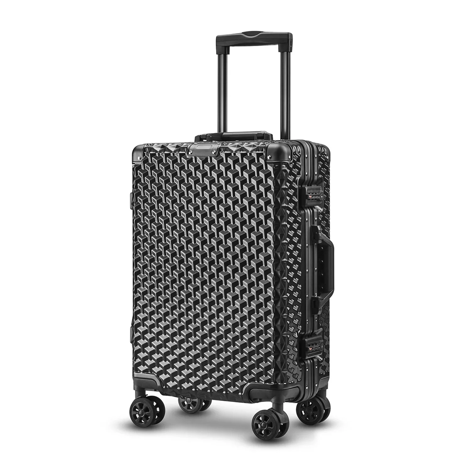 Aluminum Frame Pc Material Hard-shell Luggage Universal Wheel Suitcase 20 24 28Inchs Luggage