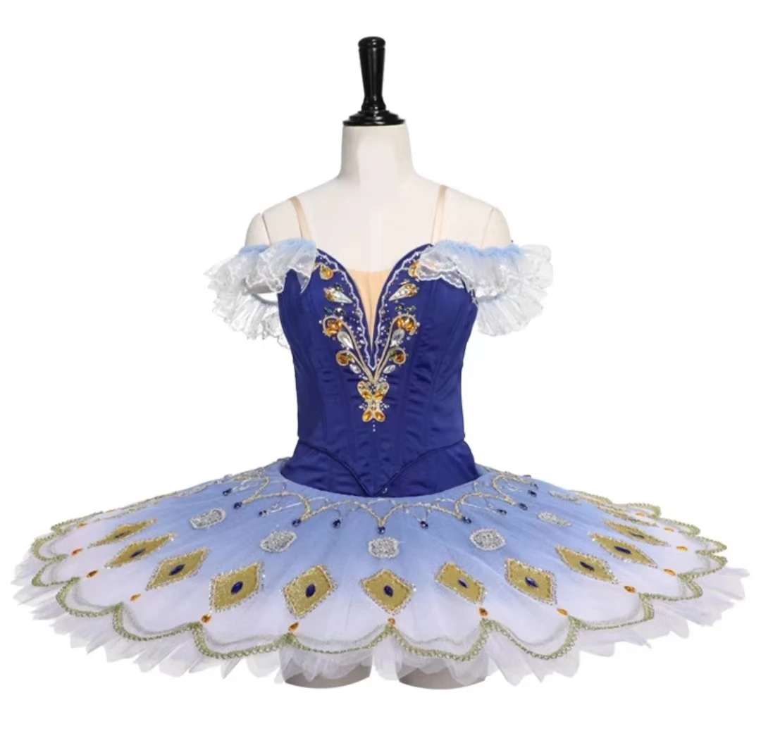 New Deep Blue Pharaoh's Daughter Variations Ballet TUTU dress Custom Adult children GDC Competition Pomp dress