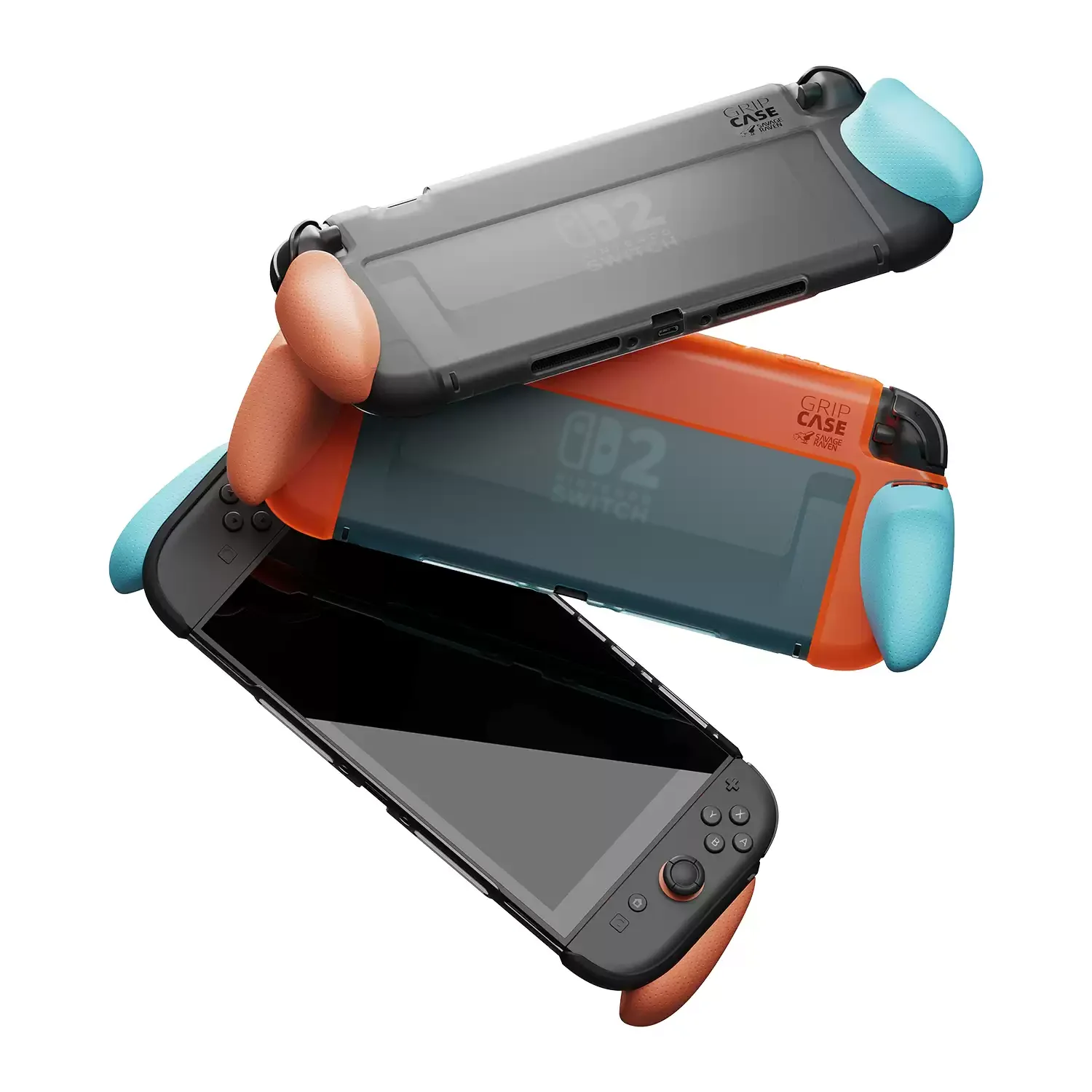 Savage Raven by Skull & Co. GripCase with Replaceable Ergonomic Grip Protective Case for Nintendo Switch 2