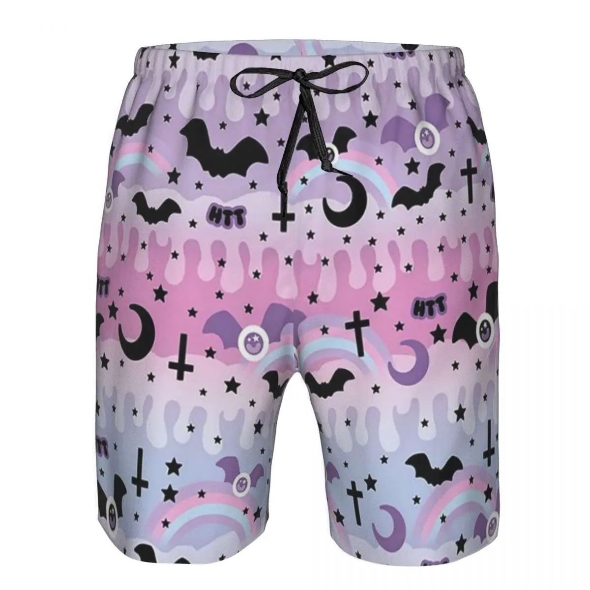 Gothic Halloween Bats Trunks Beach Board Shorts Casual Quick Dry Swimming Summer Men Pants