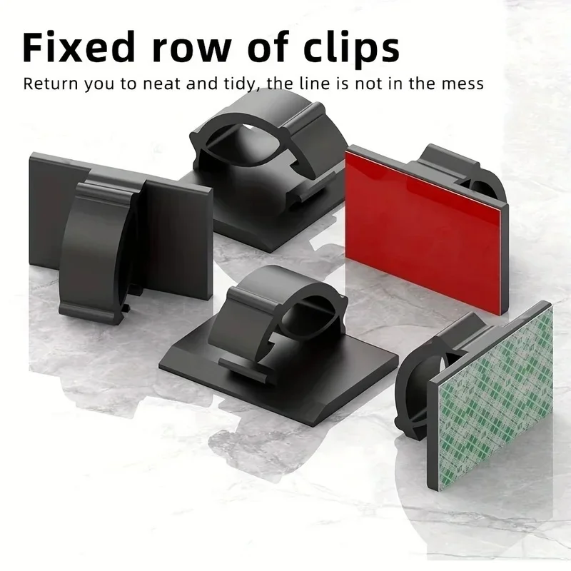 10/40pcs Self-adhesive Outdoor Cord Clips Lamp Clips Decorative Cord Organizers Cord Clips Fairy Lights and Cars Cable Tie Rack