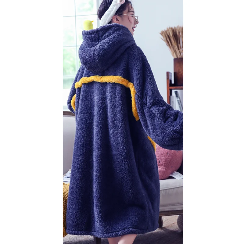 Bathrobe Women's Robe Fashion Nightgowns For Women Housecoats For Home Lingerie Bachelorette Party Bathrobe Nightdress Hoodies