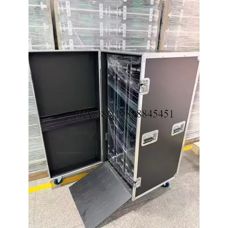 WMWMNU P1.86/P2/P2.5mm Foldable LED DJ Booth Screen Cabinet Indoor Display with Caster Wheels Transport Case