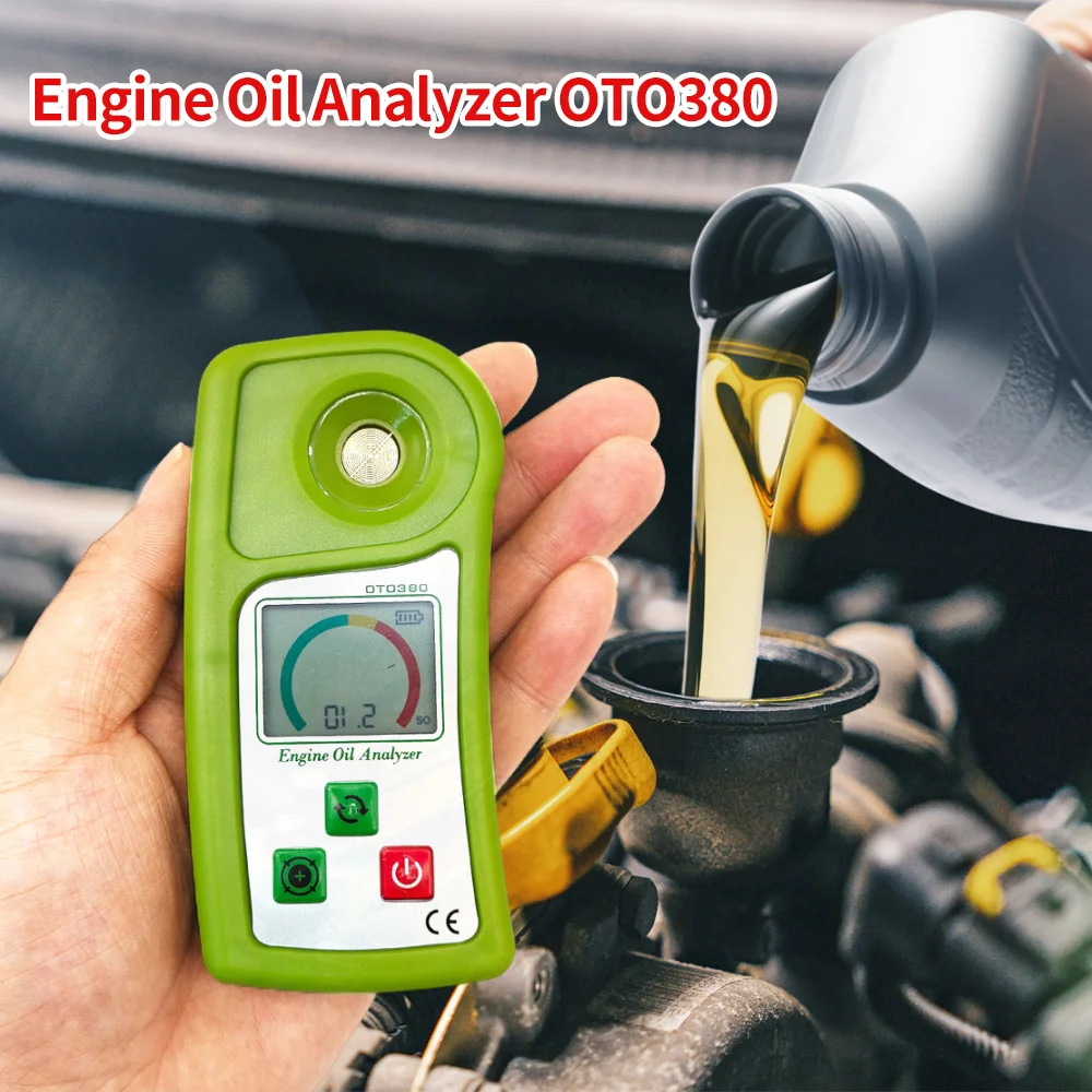 Engine Oil Analyzer Digital Motor Oil Quality Tester Car Lubricant Fluid Detector for Mineral and Synthetic Oil