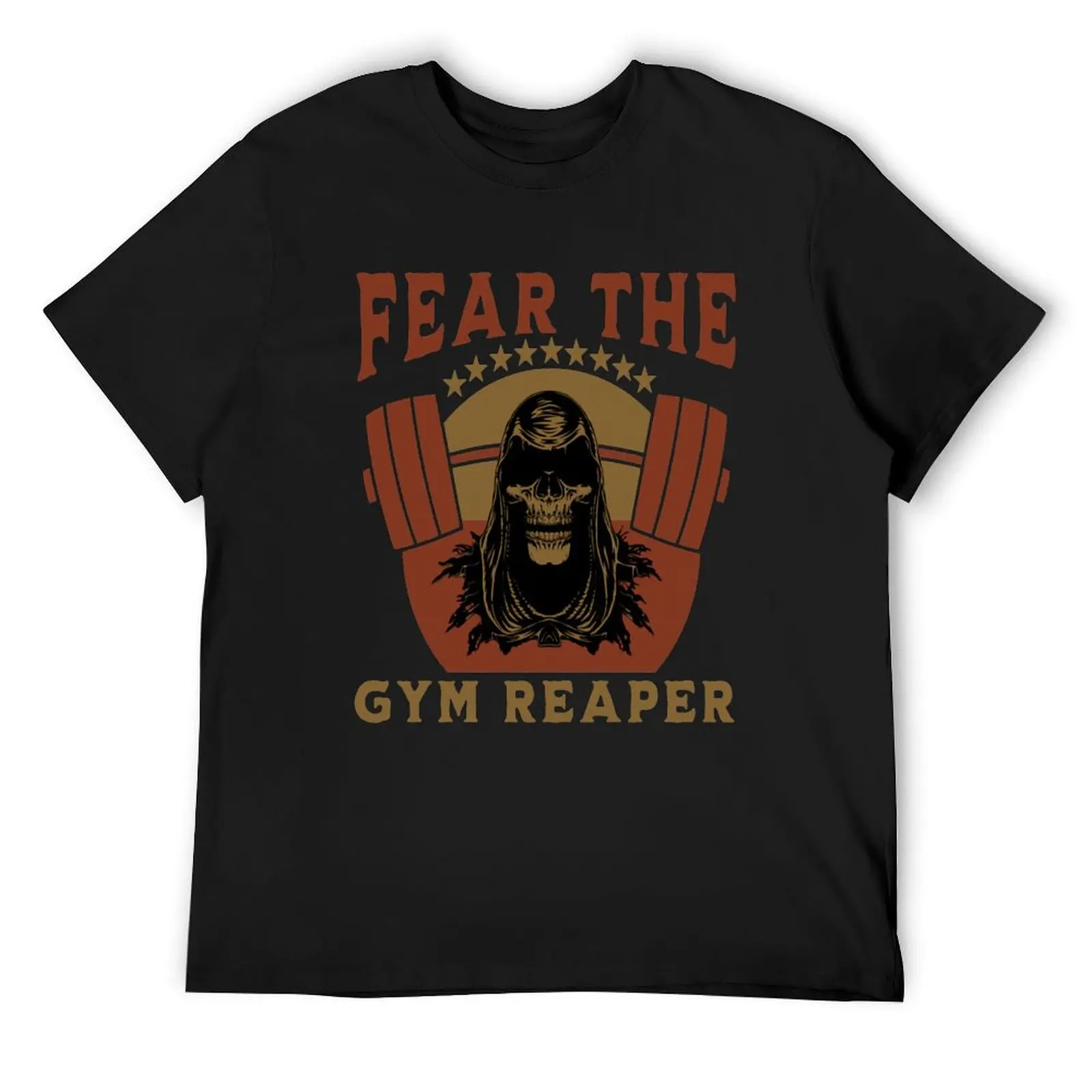 

Fear The Gym Reaper T-Shirt vintage graphics affliction shirts plus sizes mens graphic t-shirts anime