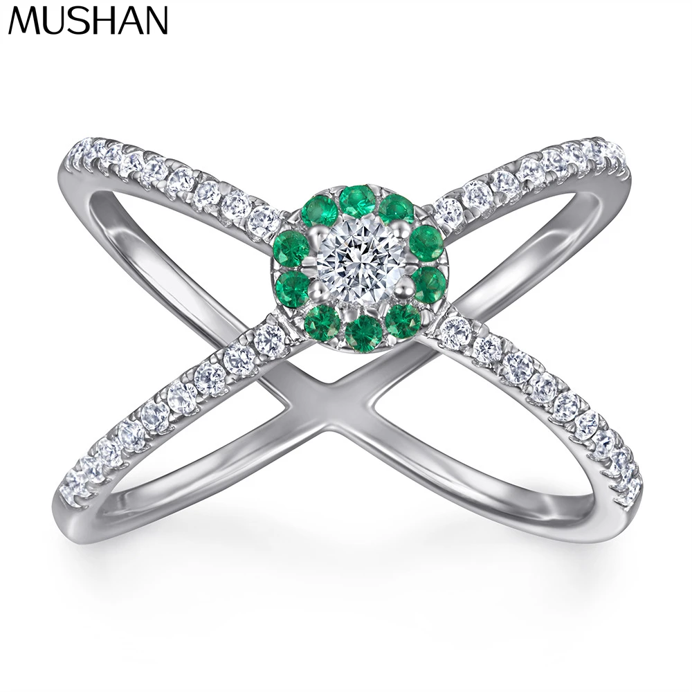 

MuShan Jewelry 925 Sterling Silver Rings Bands Engagement Ring 7A Cubic Zirconia Birthday Anniversary Rings Bands Women Gift