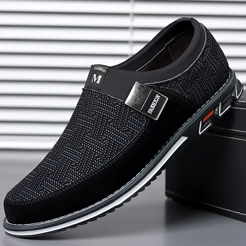 Men's Smart Casual Slip On Loafers With Assorted Colors, Dress Up Walking Shoes