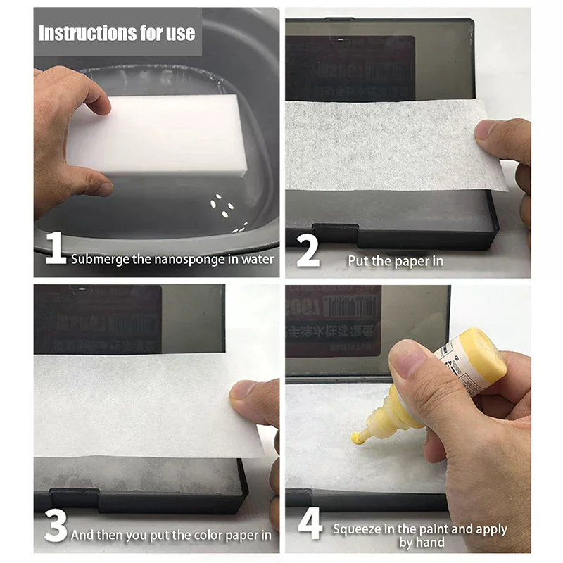 Portable Wet Palettes For Acrylic Painting Model Coloring Wet Tray Water-based Paint Holder Keeps Wet Paint Modeling Tools