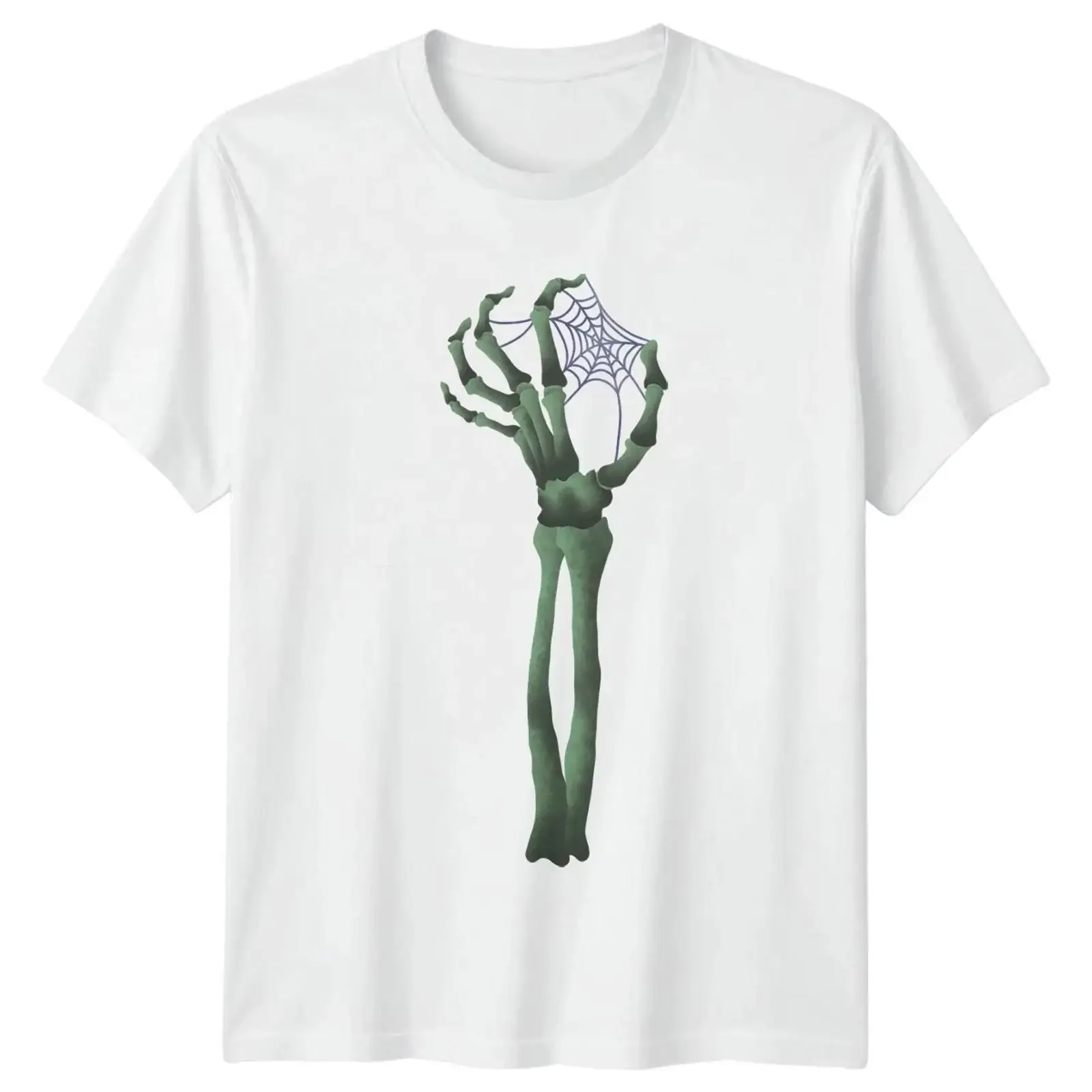 Skelett Hand T Shirt Gothic Halloween tolles Geschenk für Sie und Ihn vintage Washed Soft fashion Versatile Slightly