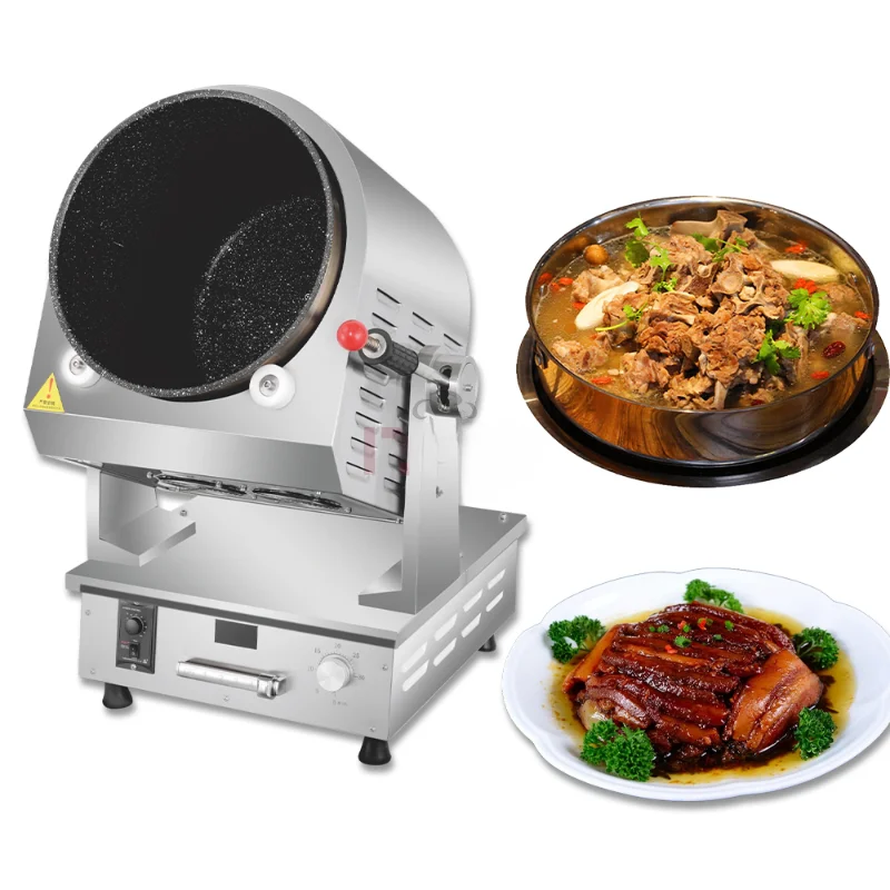 Vegetable Drum Self Cooking Egg Wok Rotating Frying Pan New Trends Restaurant Kitchen Wok Robot Fried Rice Machine