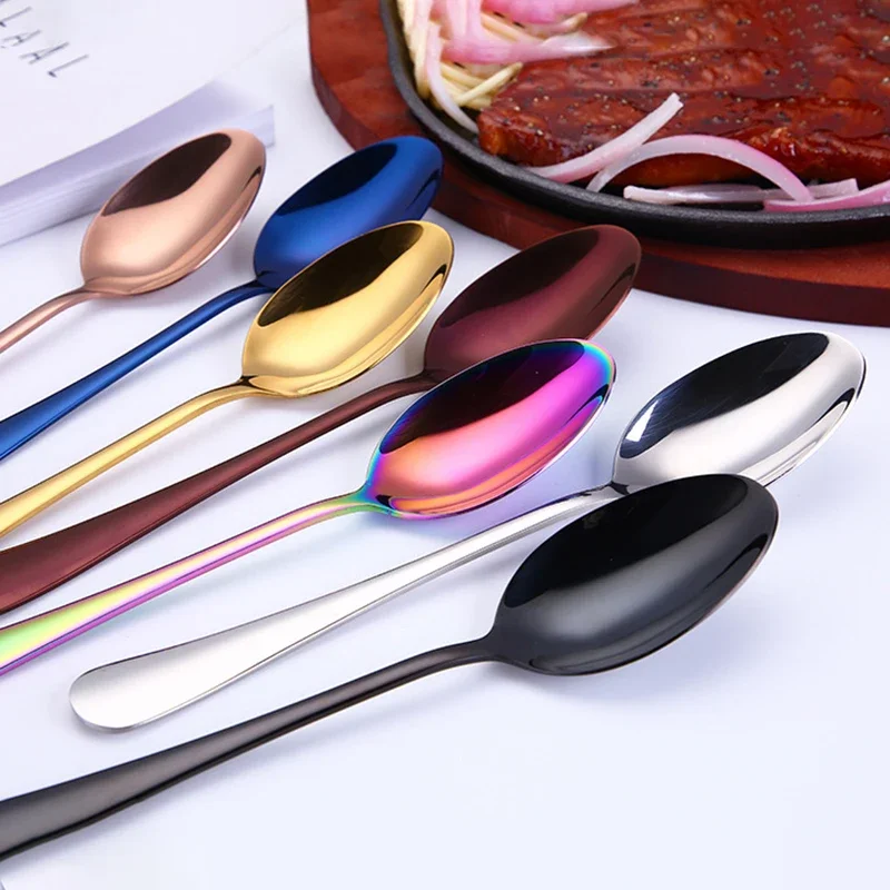 16pcs Cutlery Set Stainless Steel Dinnerware Steak Knife Fork Spoon Teaspoon Flatware Dishwasher Safe Kitchen Mirror Tableware