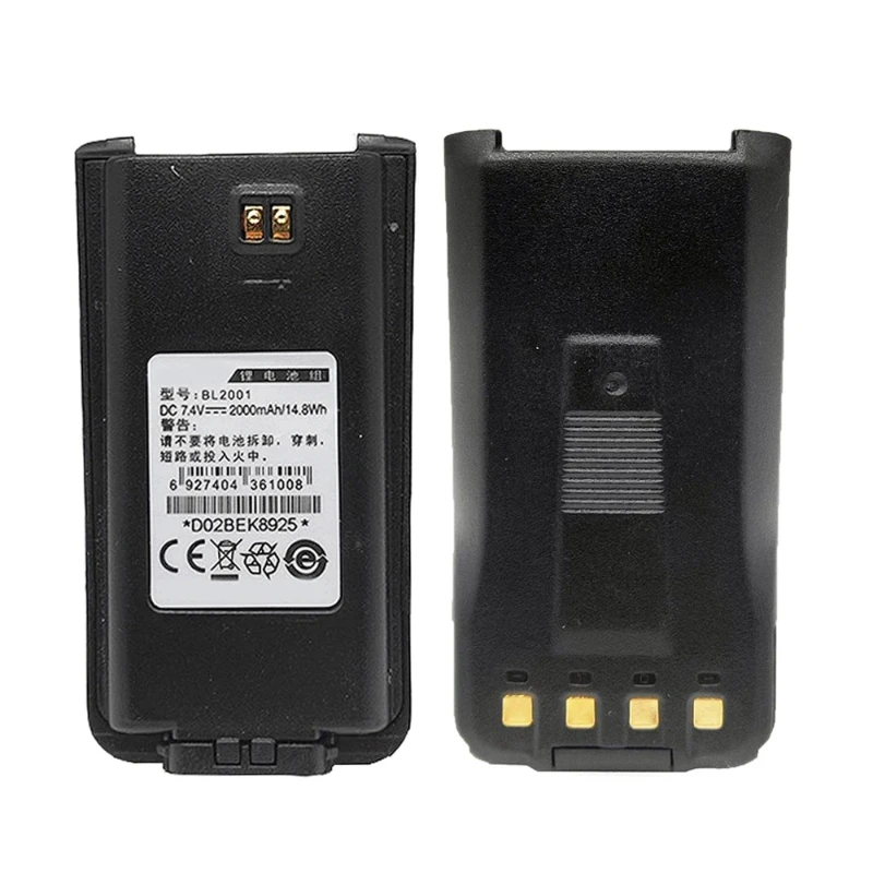 Dodatkowa bateria zamienna do radiotelefonów HYT Hytera TC-610 TC-620, TC610, TC620, BL2001, 2000mAh, 7.4V, akumulator litowo-jonowy do walkie-talkie.