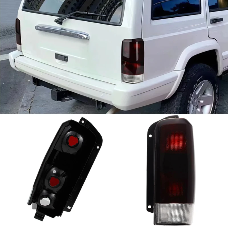 

Red/Smoke For Jeep Cherokee XJ 1997-2001 Taillight Turning Flashing Light Brake Light Warning Signal Light Driving Light No Bulb