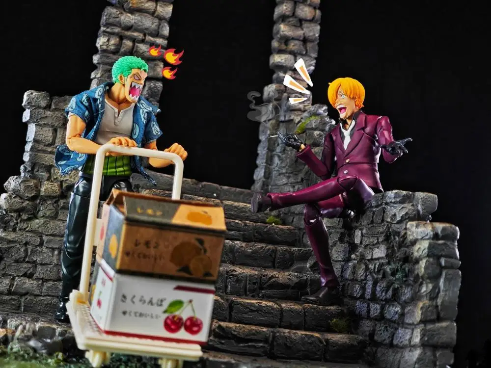 قطعة واحدة SHF أنيمي نقية اليدوية زورو أرلونغ سترة قميص جديد الملابس الزرقاء المدمج في سلك الحديد مناسبة للعب 1/12 #3