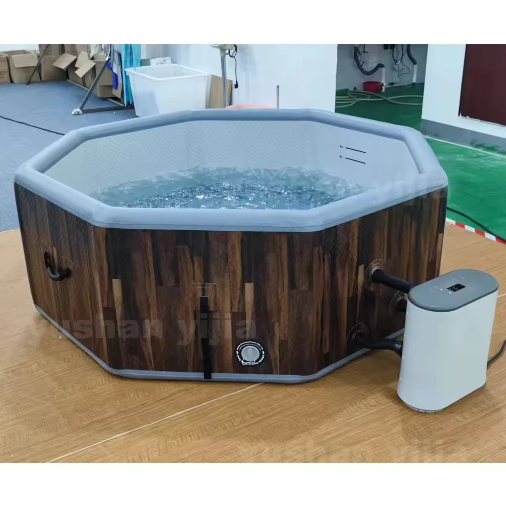 

STLF New Design Hexagon Shape Outdoor Massage Whirlpool 4-8 Person Garden Leisure Inflatable Spa Hot Tub for Sale/Rental