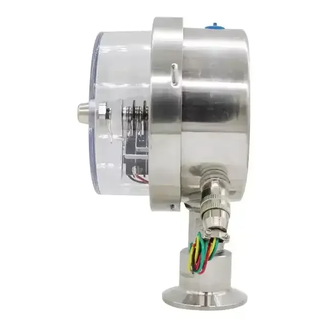 

Манометр электрический контактный санитарный, нержавеющая сталь, ударопрочный, быстромонтируемый, зажимного типа