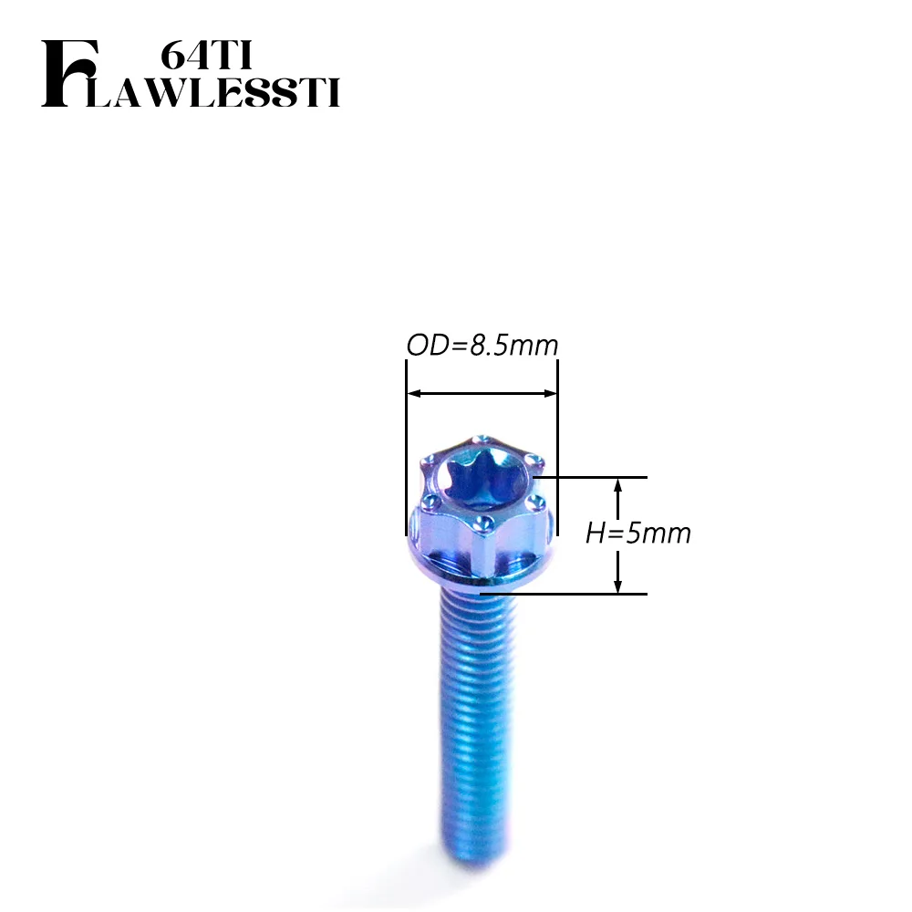 FLAWLESSTI M5×10-30 mm Gr5 Titanium Bolt ABS Sensor Disc Oil Tank Handle Switch Bolt For TMAX 560 S1000RR XMAX 300 Nmax 155