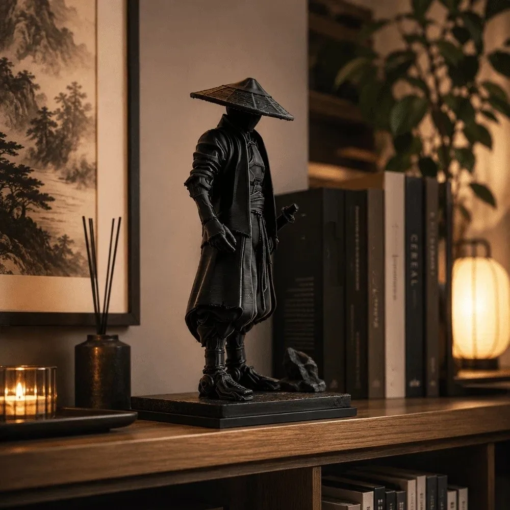 Novelty Funny Ninja Statue Creative Decorative Model 3D Printed Warrior Ornament Multi-functional Desk Decoration Desk
