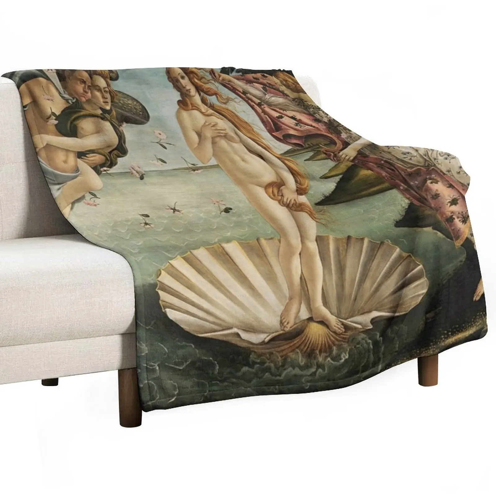 Sandro Botticelli - The Birth of Venus,02. Throw Blanket sofa bed Baby christmas decoration Hairys Blankets