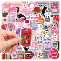 10/50pcs Smutty Dark Romance Bookish Spice Reader Girl Cartoon Booktok Sticker Aesthetic Kindle Ipad Phone Laptop Diary Sticker