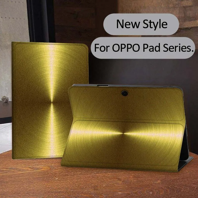 حافظة كمبيوتر لوحي بتصميم معدني فاخر لهاتف OPPO Pad 2 3 4 11 SE X Air 2 Neo Pro 12.1 10.36 11 11.4 13.2 بوصة