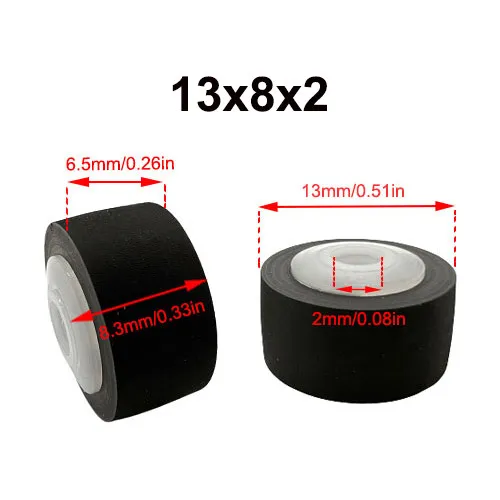 1PC 13x8.3x6.5x2mm Pinch Roller Cassette Deck Rubber Pressure Wheel for 700 777 800 Recorder Optical Accessories