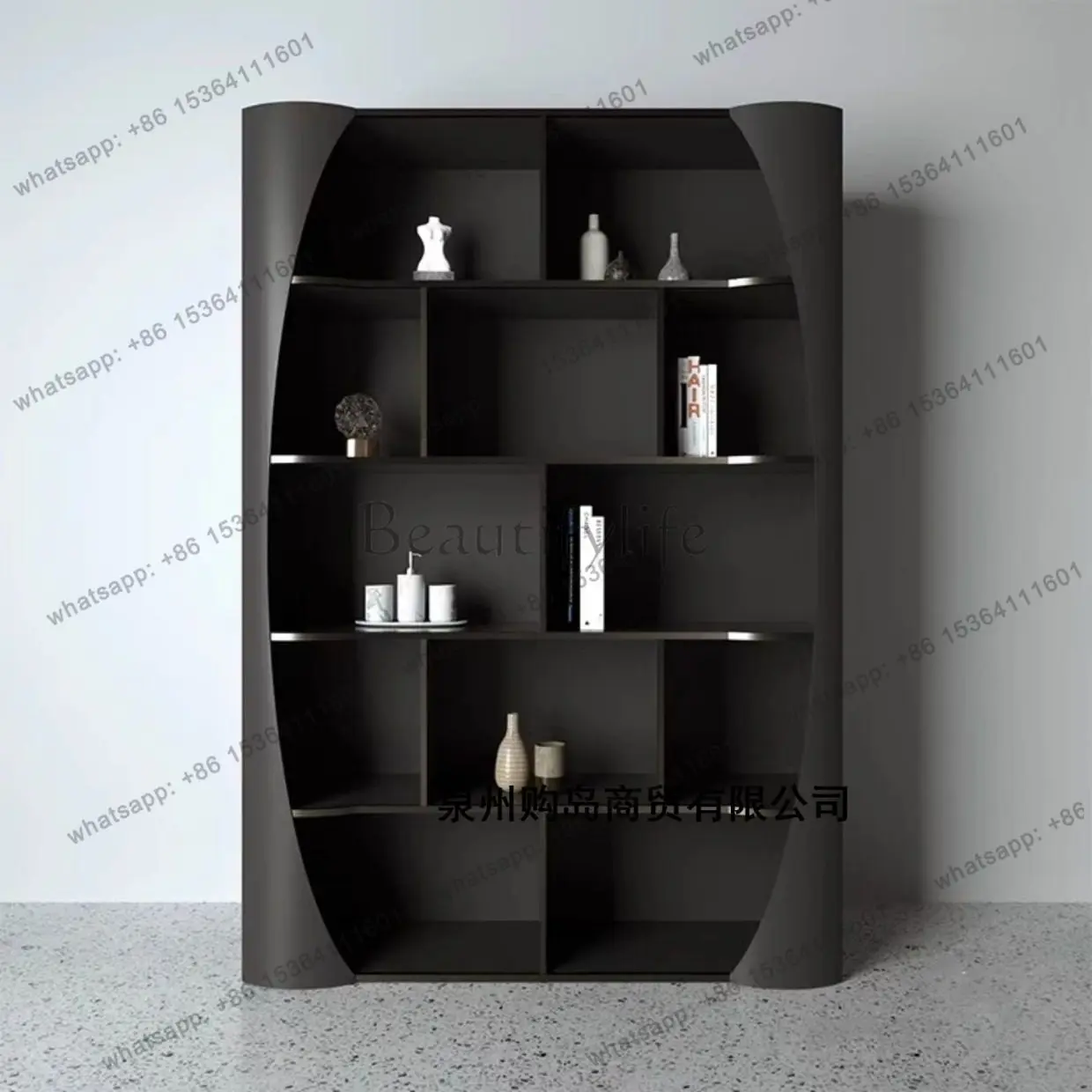 Creative Painting Premium Villa Office Floor-to-Floor Bookcase Personalized Art Decoration Cabinet Shelf