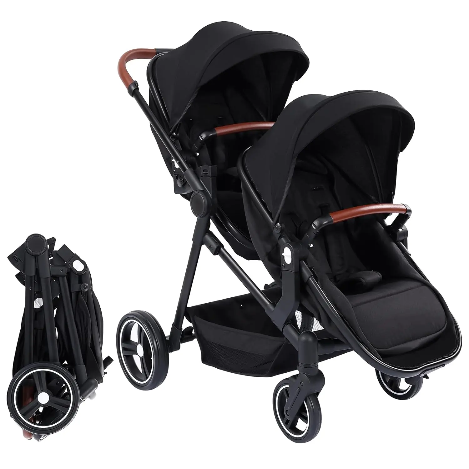 S600T Twin Stroller Double Light Folding Travel, Stroller with Reversible Seats, Baby Carrier, From Birth to 36 Months