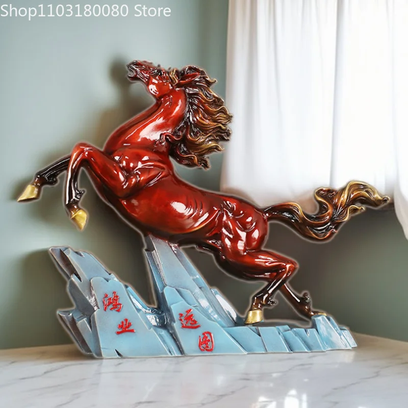 48cm Copper 'horse to successful' Statue Chinese brass 