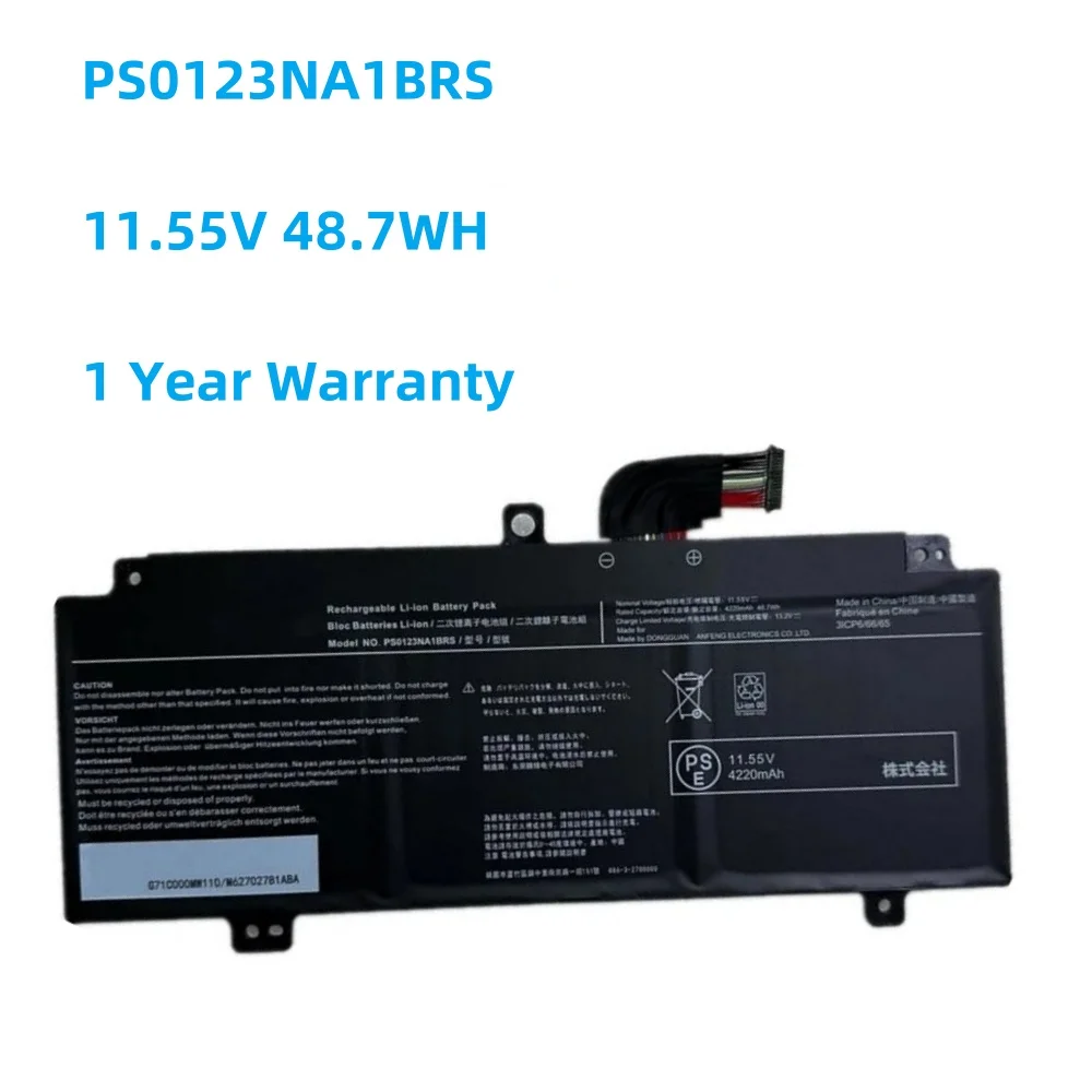 

PS0123NA1BRS 11.55V 48.7Wh Laptop Battery For Toshiba DynaBook 3ICP6/66/65 G71C000NW110 M62702781ABA