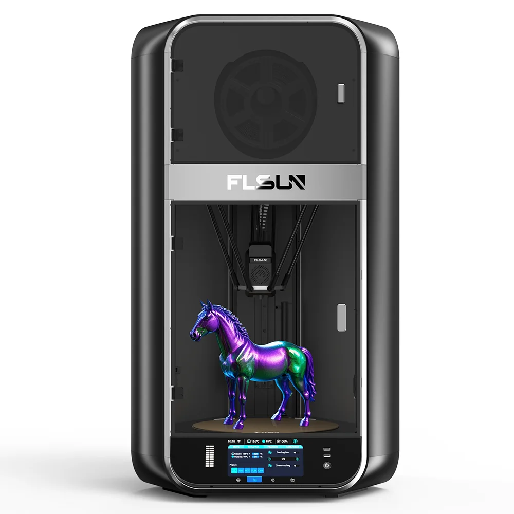 طابعة FLSUN S1Pro ثلاثية الأبعاد هيكل دلتا عالي الدقة 1200 مللي متر/ثانية أقصى سرعة 40000 مللي متر/s2 تسارع 320*320*430 مم3 صامت كبير