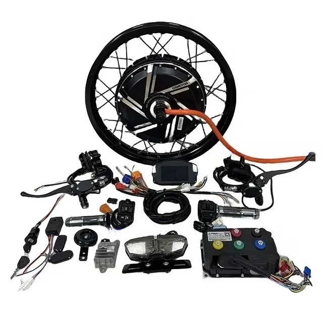 

Электродвигатель 200 мм V4 50H 3.5T 5T 12000 Вт 16000 Вт для мотоцикла, электровелосипеда, комплект с контроллером Fardriver, 18, 19, 21 дюйм