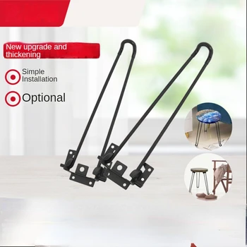 4 adet Demir destek direği donanım aksesuarları katlanır braket kanepe ayakları yemek masası mobilya katlanır masa ayakları vidalar ile