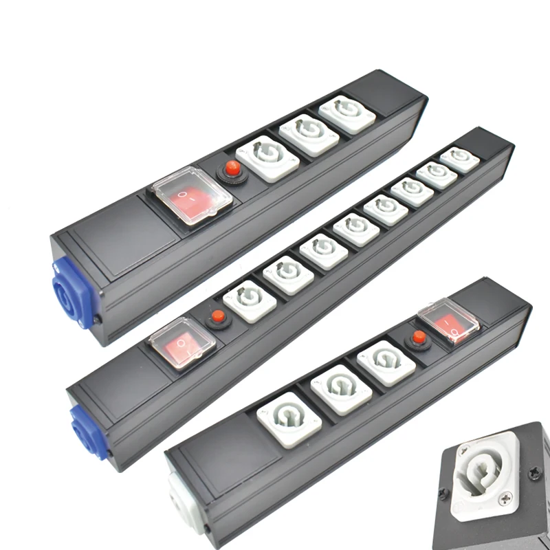 

Корпус из алюминиевой коробки NAC3MPA NAC3MPB C Шасси питания 2-12AC Авиационная розетка с двойным разбитым переключателем, защита от перегрузки