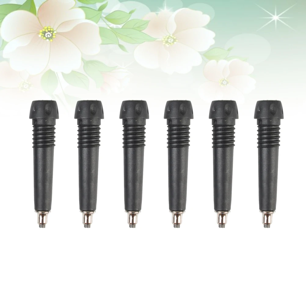 

6pcs Replacement Rubber Tips Set Tungsten Rod Tip for Trekking Poles Heavy Duty Thickened Protectors Absorbing Adds Gri