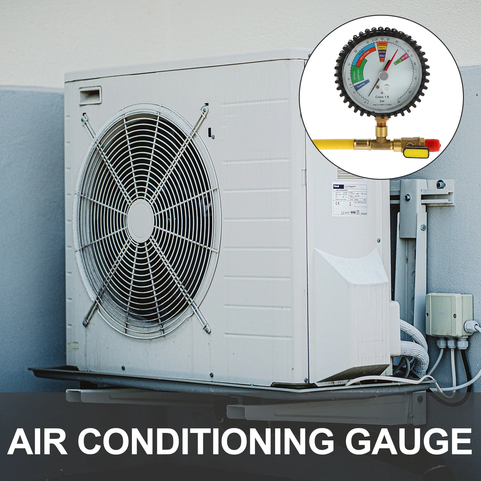 

Professional Nitrogen Pressure Tester Gauge for Ac Refrigeration Systems Accurate Cooling System Pressure Testing Air Condition