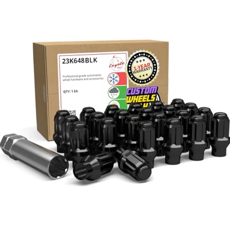 

24 шт. колесные гайки M14x1.50 с выпуклой головкой и длиной 1.80 дюйма для грузовиков, подходят для Silverado 1500, Ford F-150, Toyota Tacoma, для использования с колесами