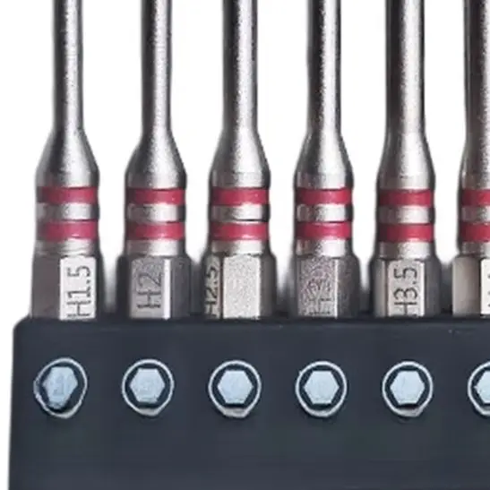 10PCS Magnetic Hex Shank Screwdriver Bits Set H1.5-H10mm 65mm 100mm High For Torque Metal Drill Driver Bit For Power Tools Hardw
