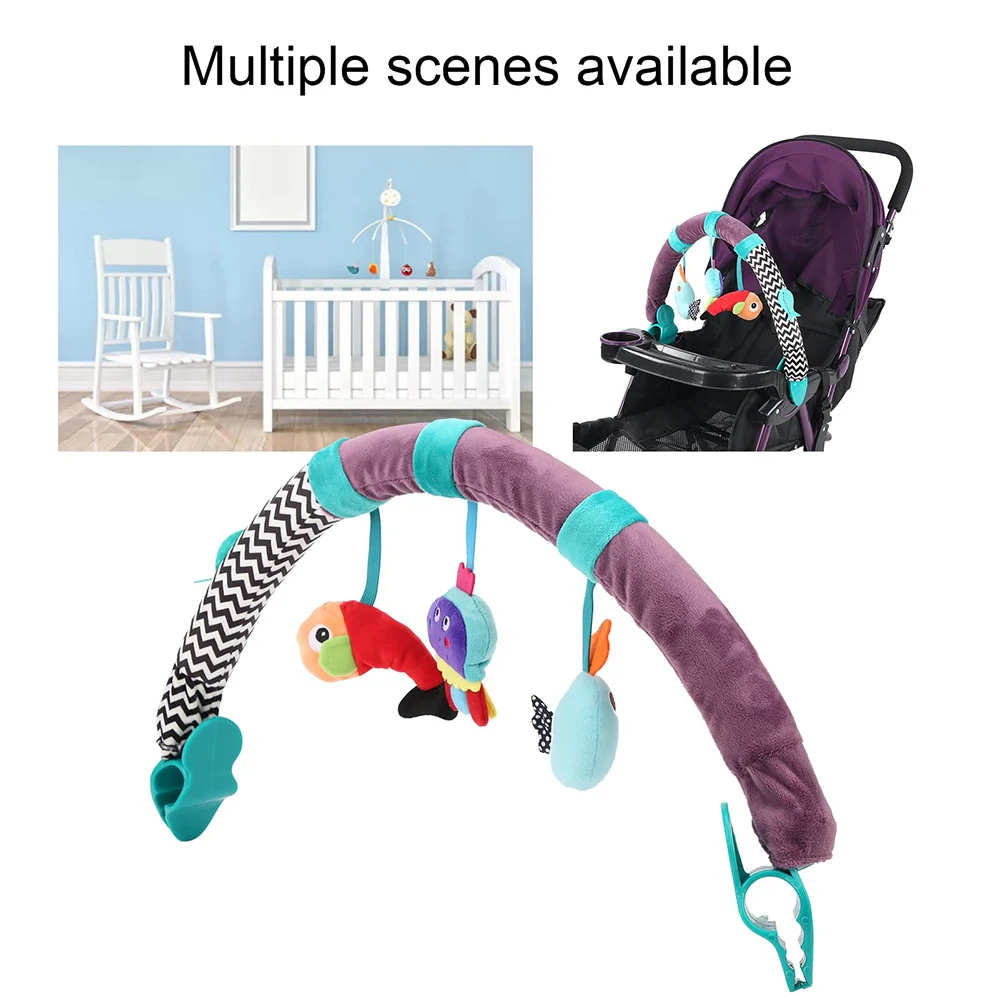 Stroller Arch Toy Baby Crib Hanging Car Pendant Stroller Rattles Crib Hanger Seat Toy for Babies Travel Play Infants Gifts