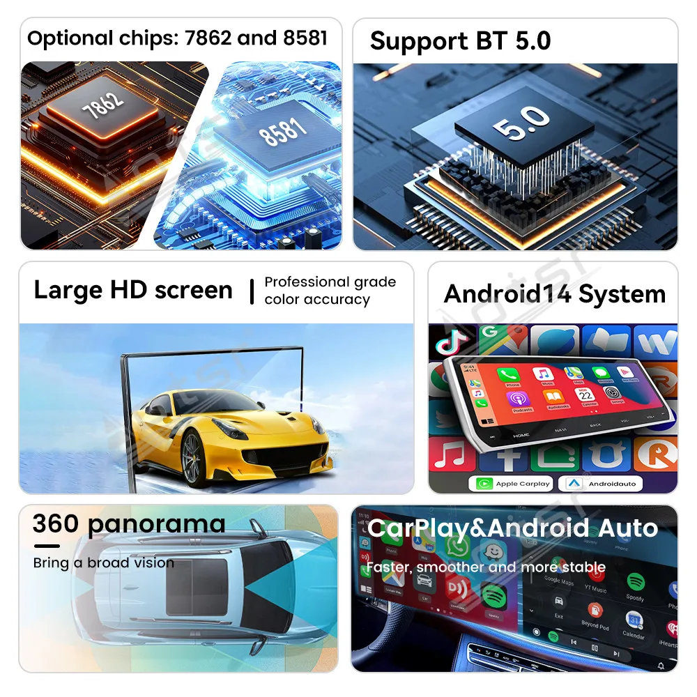 4+64GB Android 13 Car Radio for Mercedes Benz SLK-Class SLK R171 2004 - 2011 Carplay Auto WIFI RDS ASP BT Car Multimedia Player