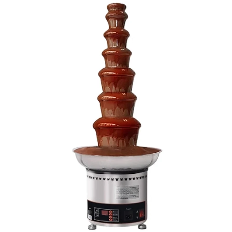 초콜릿 녹는 분수 기계 호텔 뷔페 7층 전기 초콜릿 분수 기계 스테인레스 스틸 전기 초콜릿